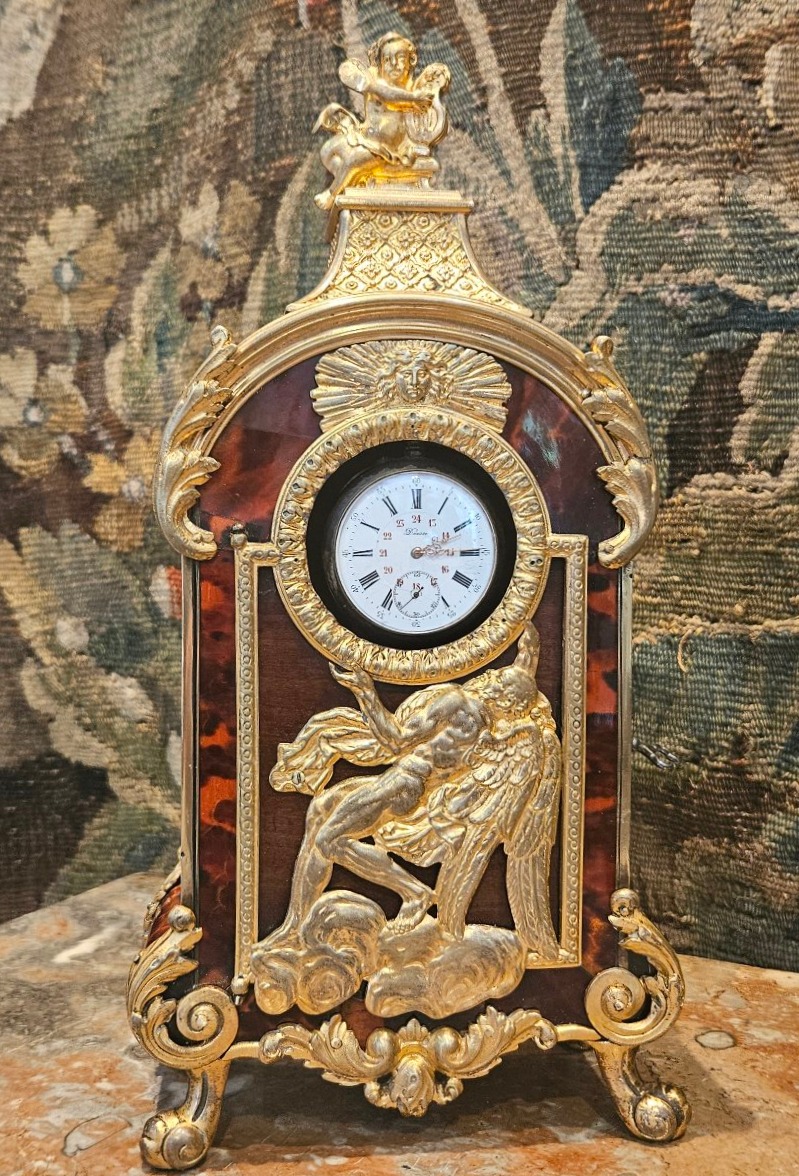Grand Porte-Montre De Style Régence XIXème-photo-2
