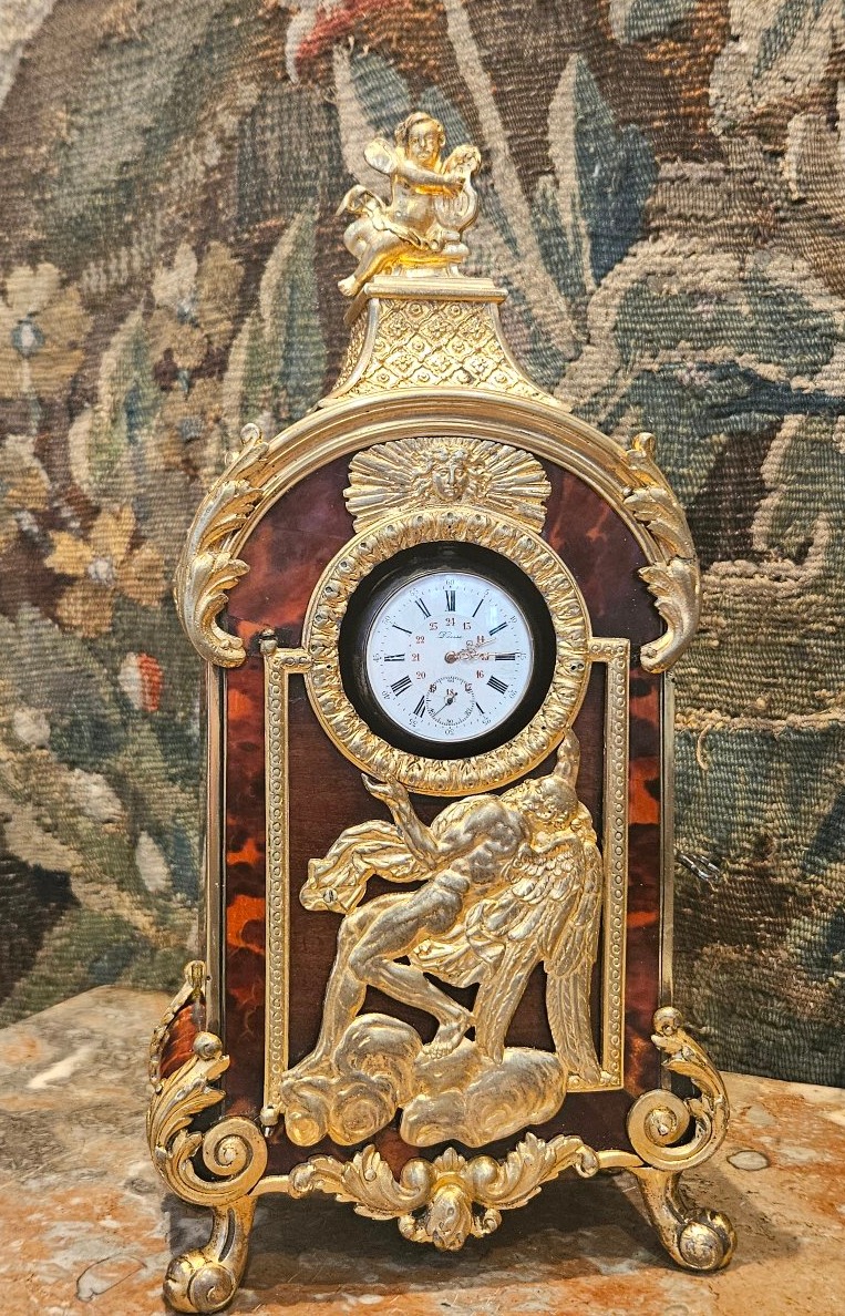 Grand Porte-Montre De Style Régence XIXème-photo-1