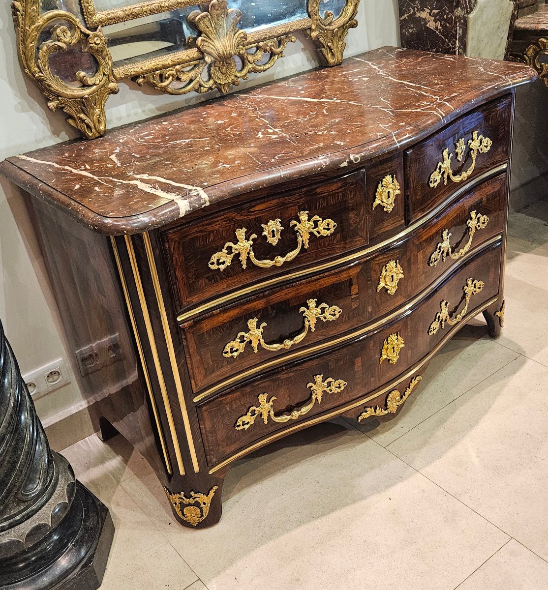 Commode Régence Estampillée"Migeon" XVIII ème-photo-3