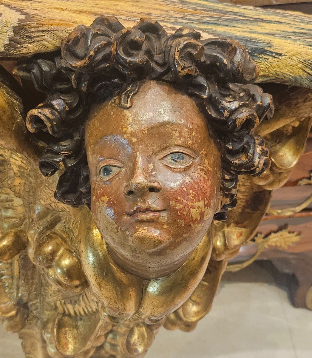 Importante Console d'Applique Epoque Louis XIV Fin XVII ème-photo-4