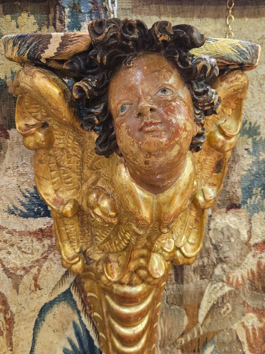 Importante Console d'Applique Epoque Louis XIV Fin XVII ème-photo-5
