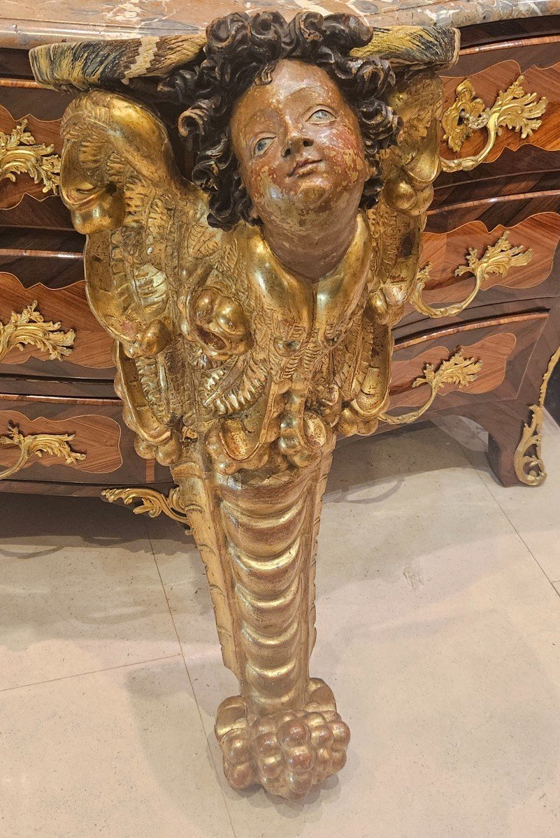 Importante Console d'Applique Epoque Louis XIV Fin XVII ème