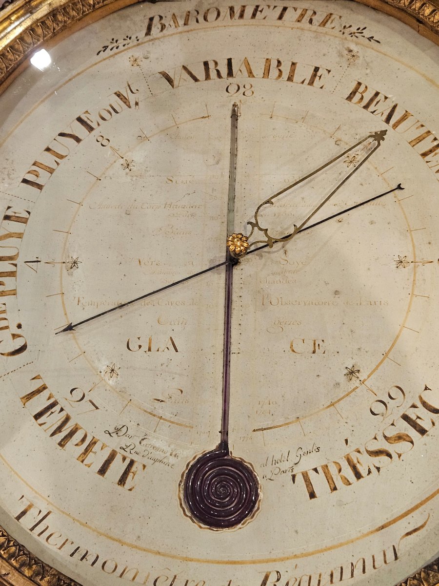 Baromètre Par "A.Carcano 1755-1820" Epoque Louis XVI XVIII ème -photo-4