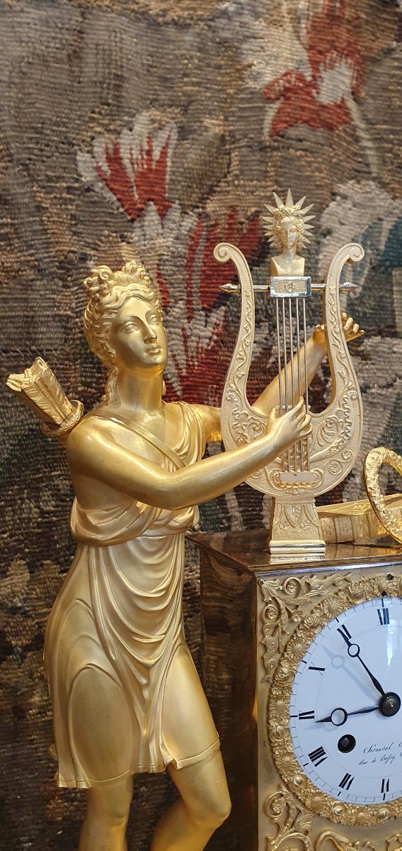  Importante Pendule Mythologique "Diane Chasseresse" Epoque Charles X Début XIX ème-photo-1