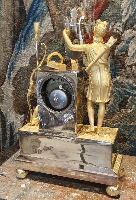  Importante Pendule Mythologique "Diane Chasseresse" Epoque Charles X Début XIX ème-photo-7