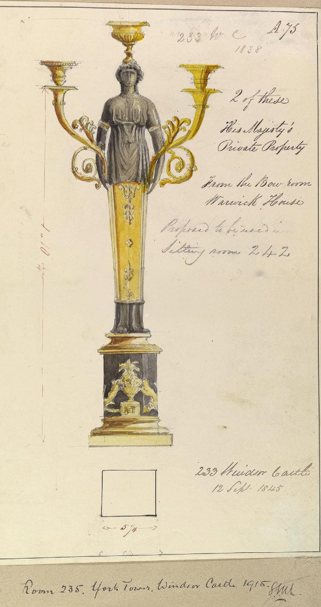 Pair Of Large "caryatid" Candelabra, Consulate Period, 18th Century-photo-8