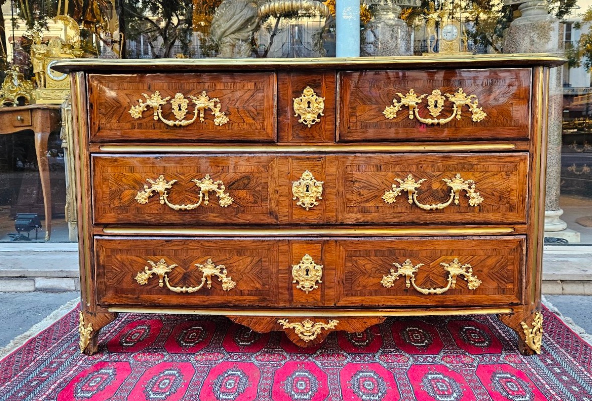 Importante Commode en marqueterie Epoque Louis XIV XVII ème -photo-2