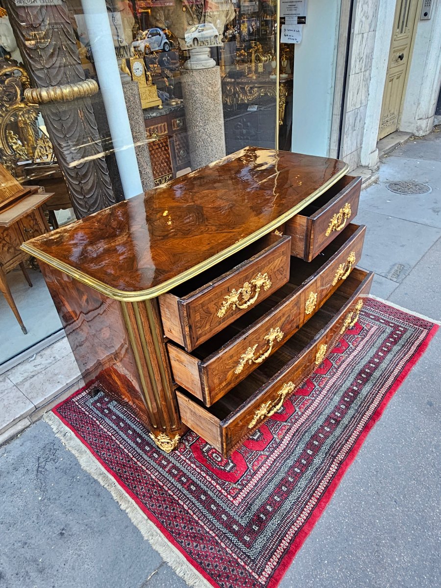Importante Commode en marqueterie Epoque Louis XIV XVII ème -photo-6