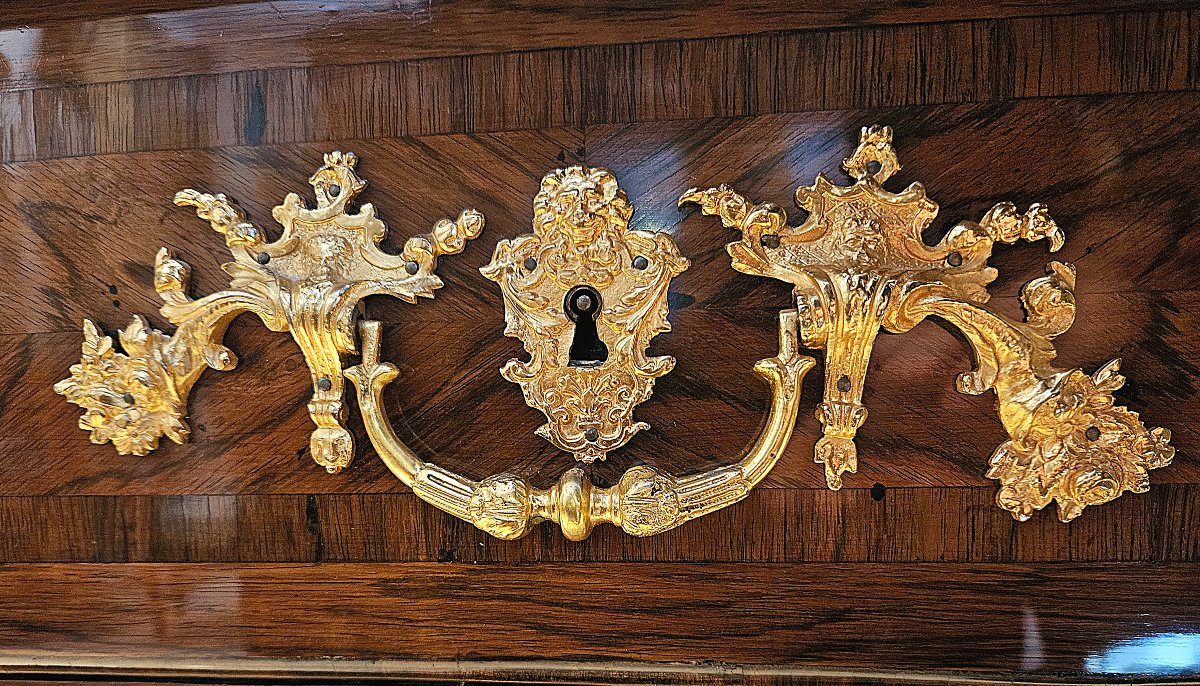 Importante Commode en marqueterie Epoque Louis XIV XVII ème -photo-5