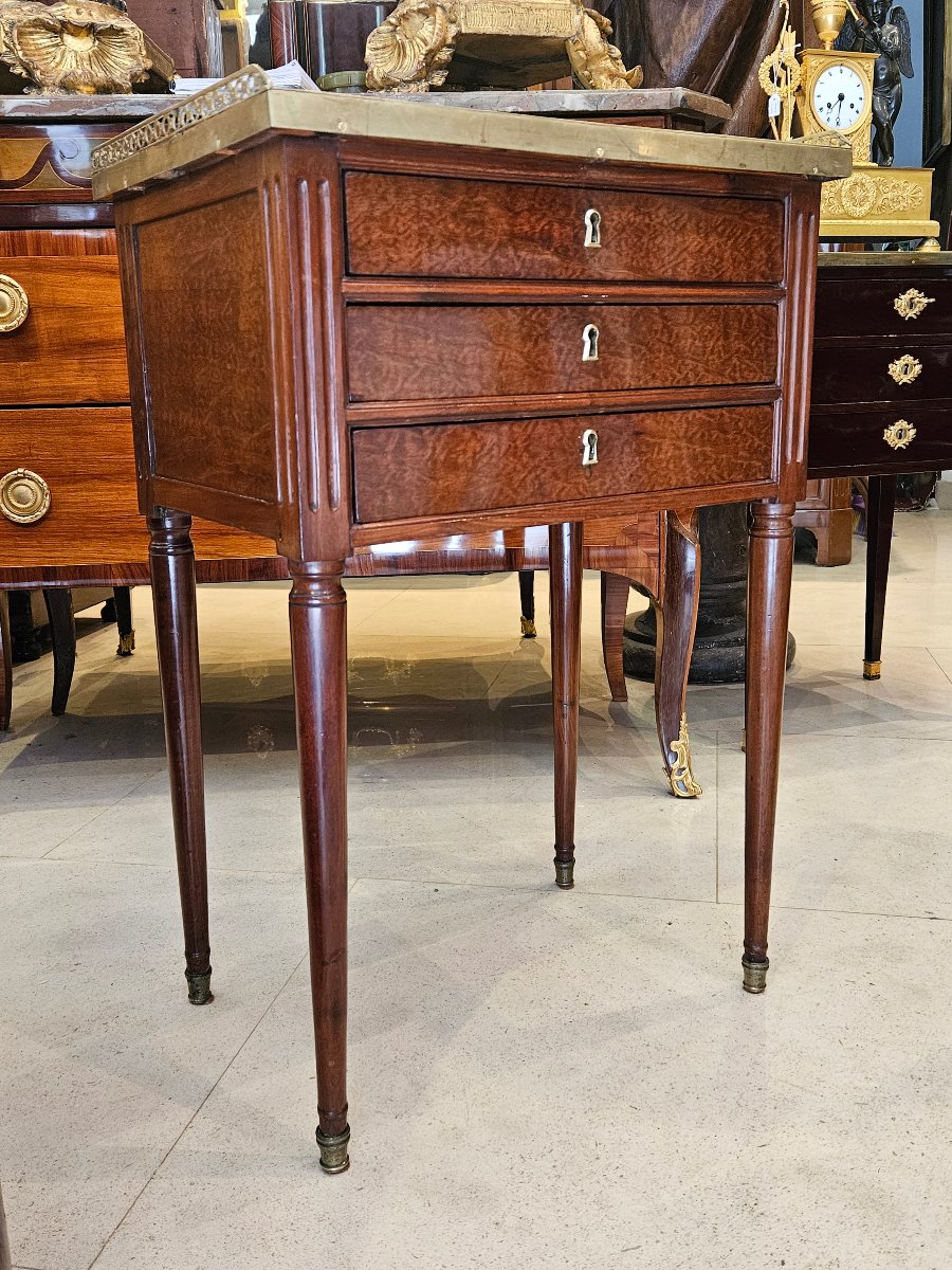 "e.avril" Living Room Table In Solid Mahogany, Louis XVI Period-photo-3