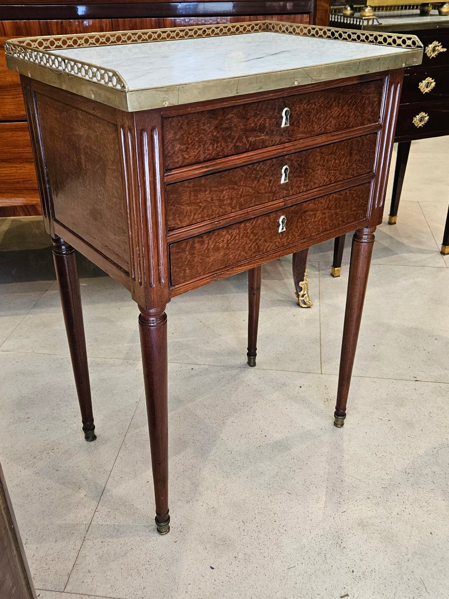 "e.avril" Living Room Table In Solid Mahogany, Louis XVI Period-photo-5