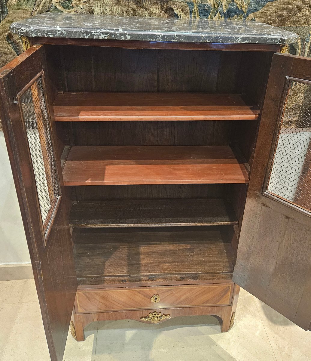 Bookcase Stamped "j.p. Letellier," Louis XVI Period, 13th Century-photo-3