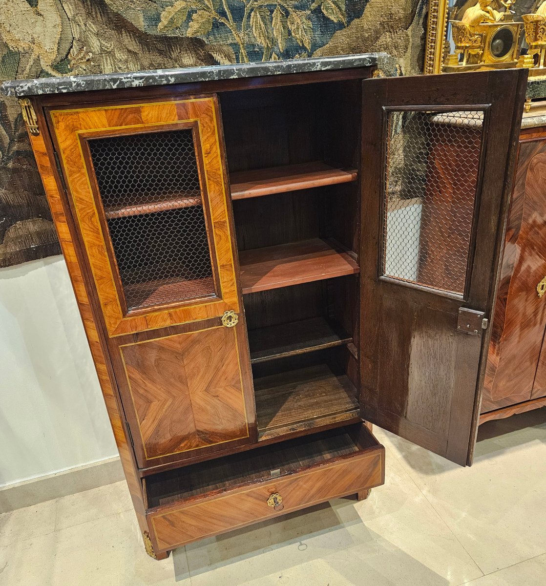 Bookcase Stamped "j.p. Letellier," Louis XVI Period, 13th Century-photo-4