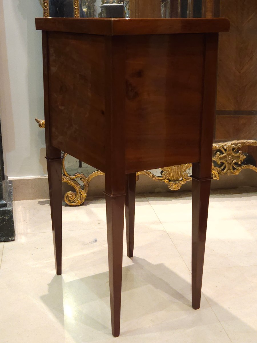 18th-century Louis XVI-era Solid Mahogany Coffee Table-photo-4