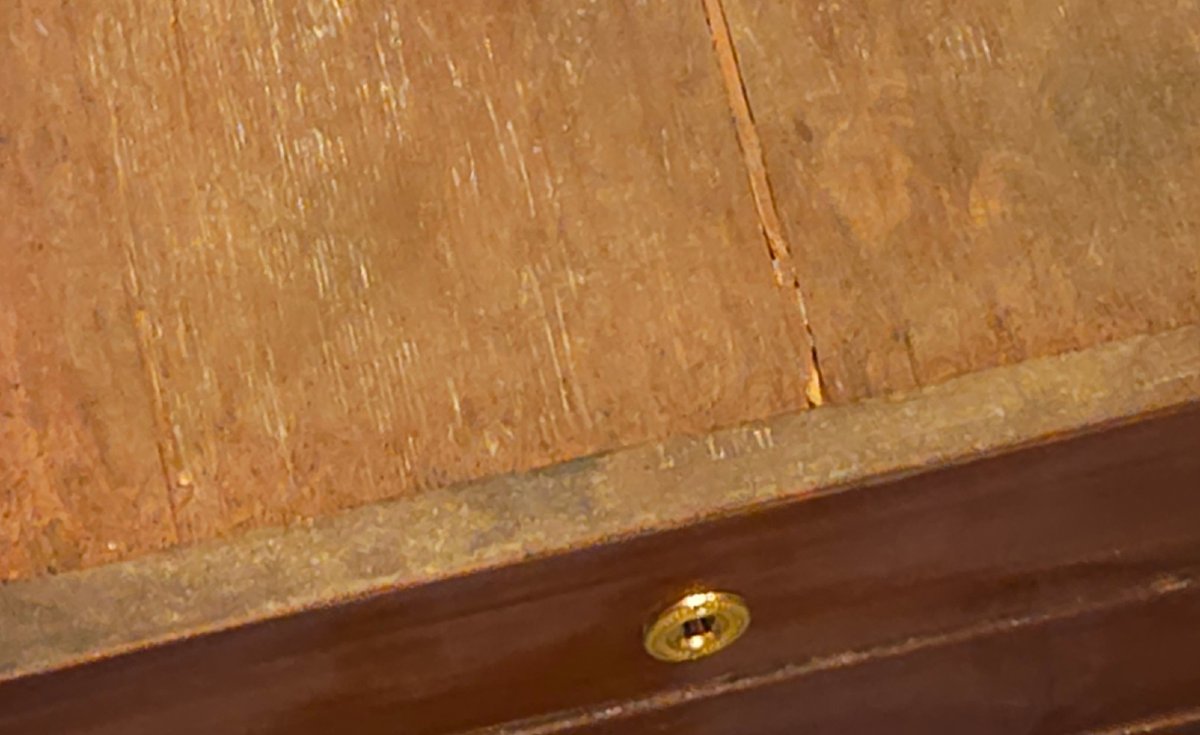 18th-century Louis XVI-era Solid Mahogany Coffee Table-photo-7