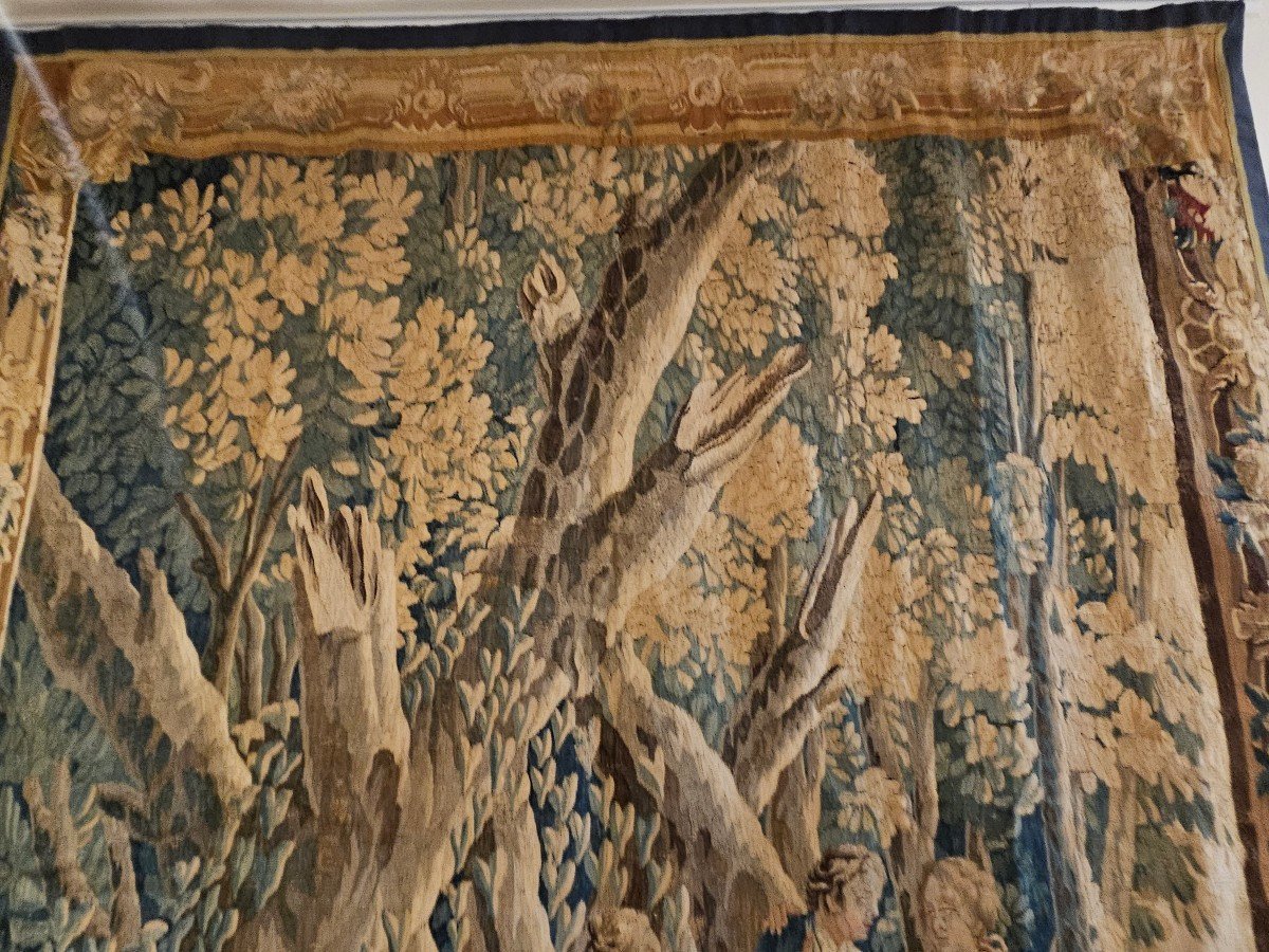 "la Main Chaude" Tapestry, Based On A Design By J.b. Huet, Aubusson, 18th Century-photo-1