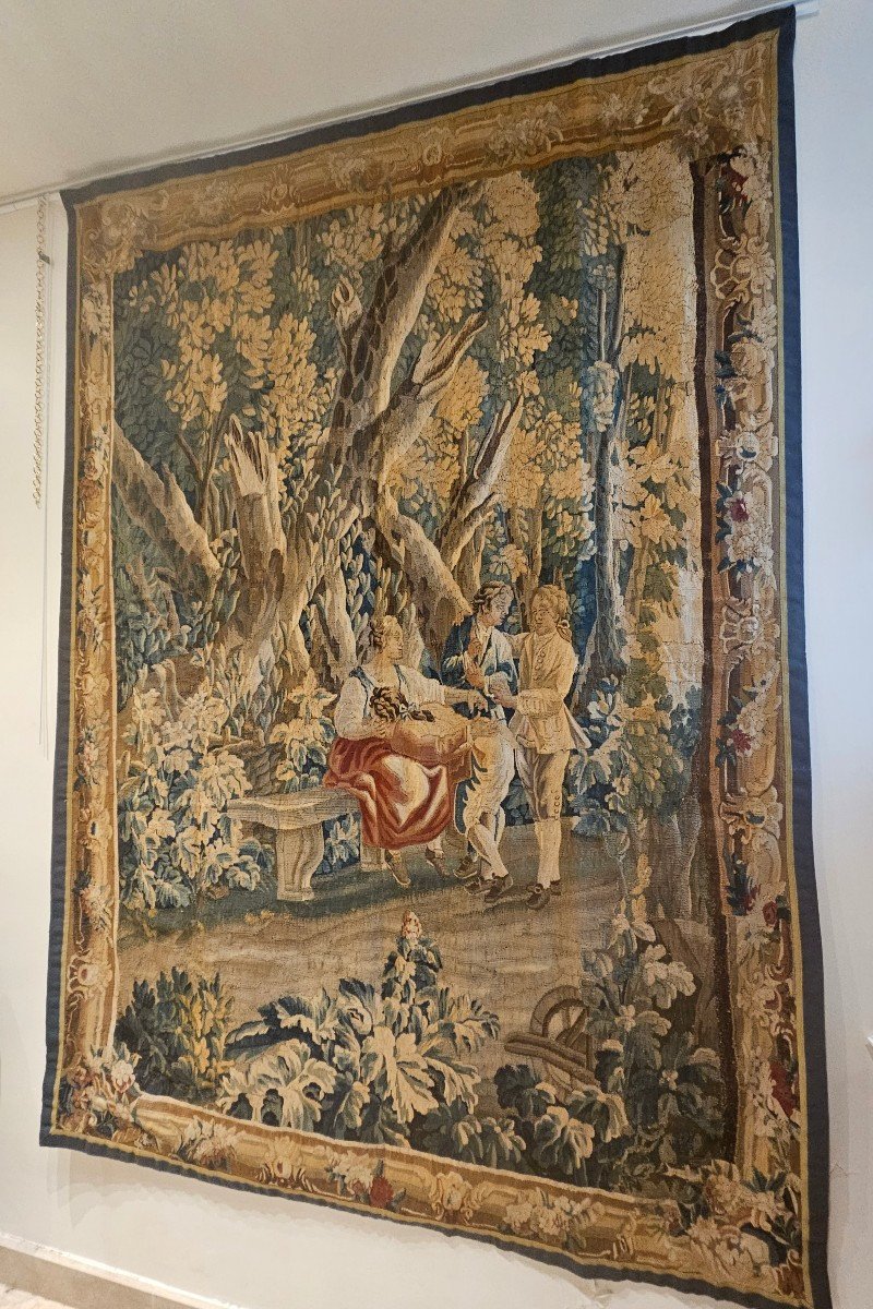 "la Main Chaude" Tapestry, Based On A Design By J.b. Huet, Aubusson, 18th Century-photo-4