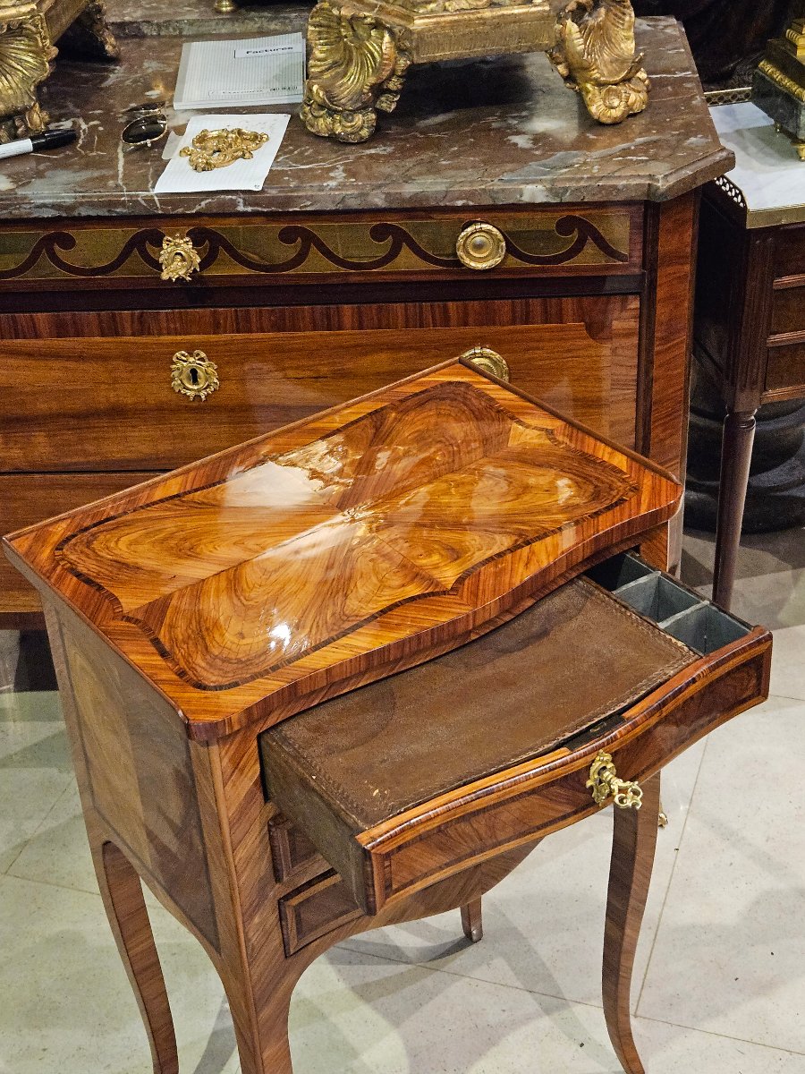 18th-century Louis XV-style Marquetry Dressing Table -photo-3