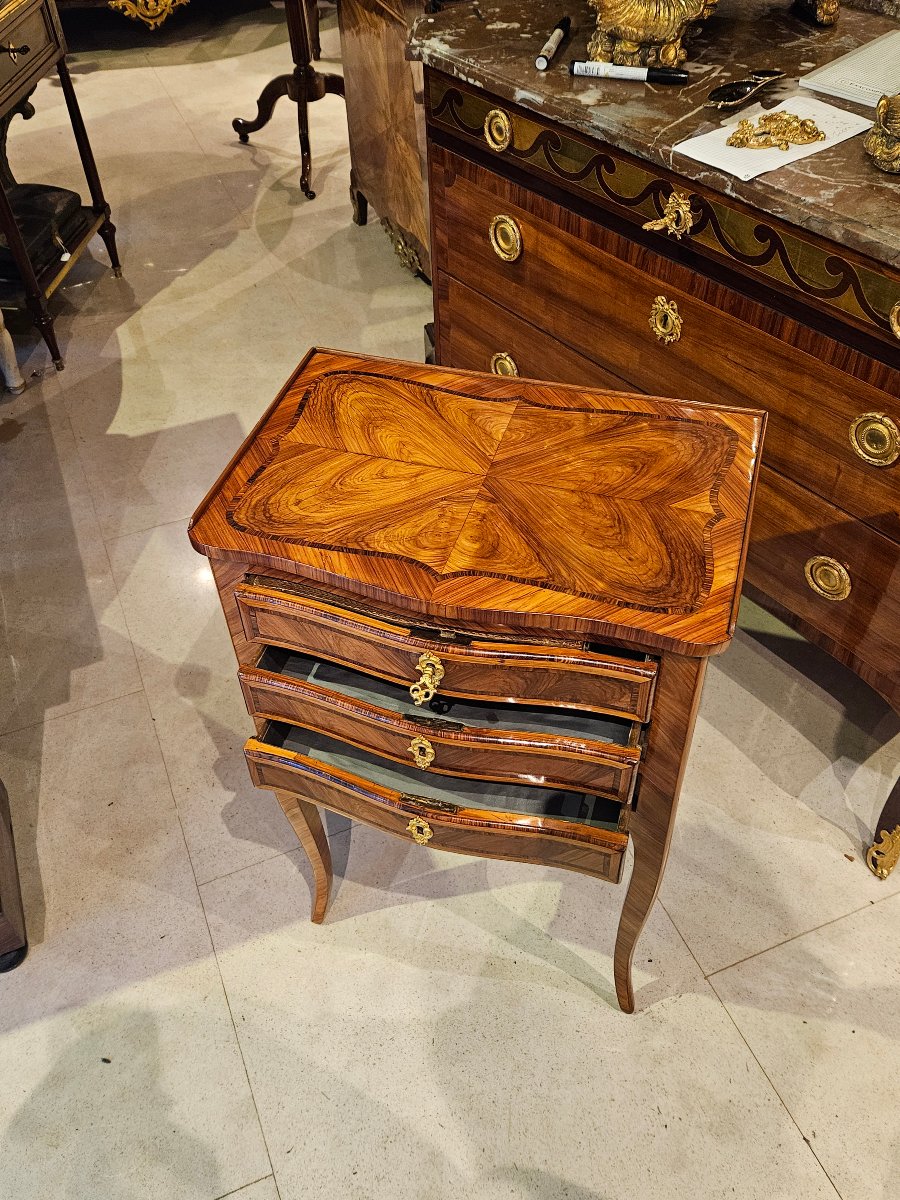 18th-century Louis XV-style Marquetry Dressing Table -photo-5