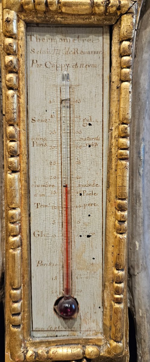 Baromètre Thermomètre " Daté 1776 "Epoque Louis XVI  XVIII ème-photo-2