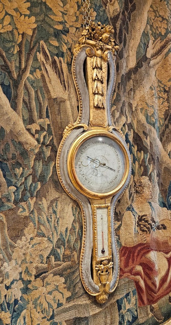 Baromètre Thermomètre " Daté 1776 "Epoque Louis XVI  XVIII ème-photo-4