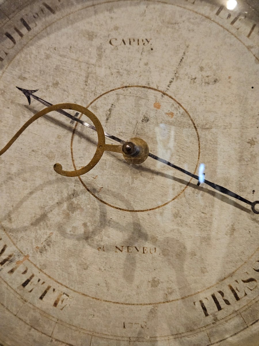 Baromètre Thermomètre " Daté 1776 "Epoque Louis XVI  XVIII ème-photo-7