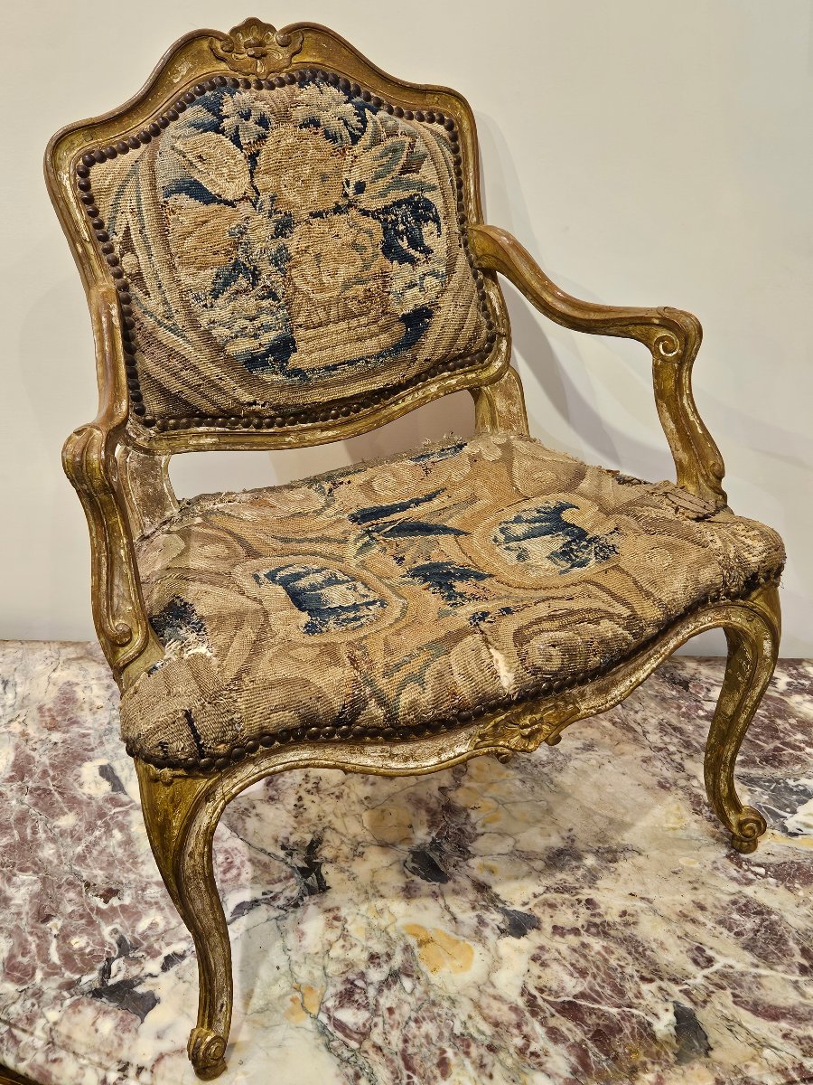 Paire De Fauteuils D'Enfant Époque Louis XV XVIIIe-photo-3