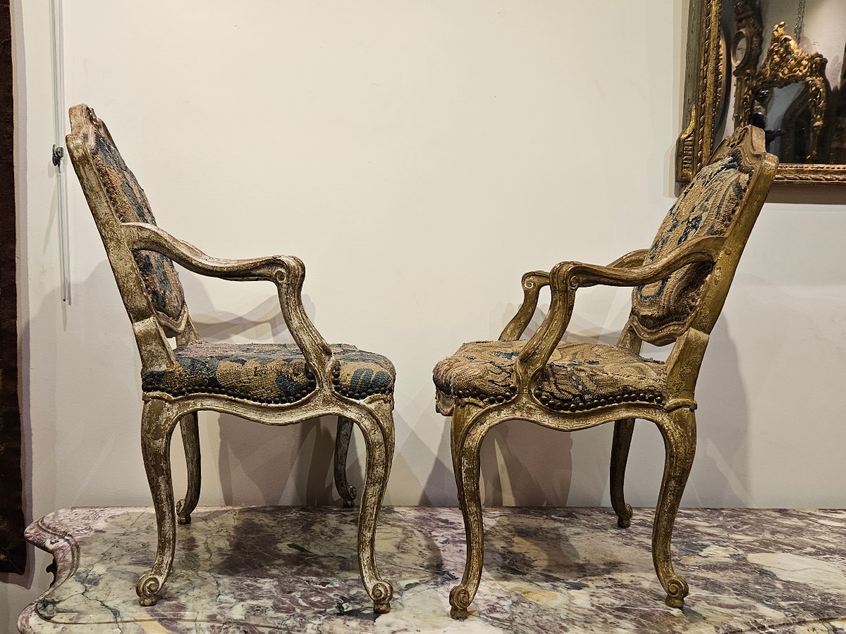 Paire De Fauteuils D'Enfant Époque Louis XV XVIIIe-photo-5