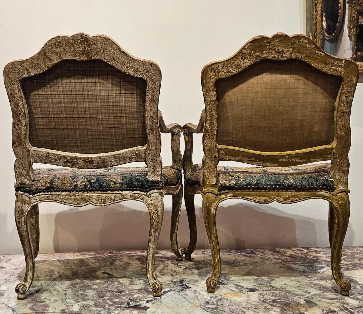 Paire De Fauteuils D'Enfant Époque Louis XV XVIIIe-photo-6