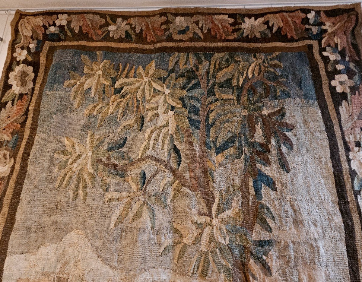 Aubusson Tapestry "la Danse Champêtre" (louis XV Period, 18th Century)-photo-3