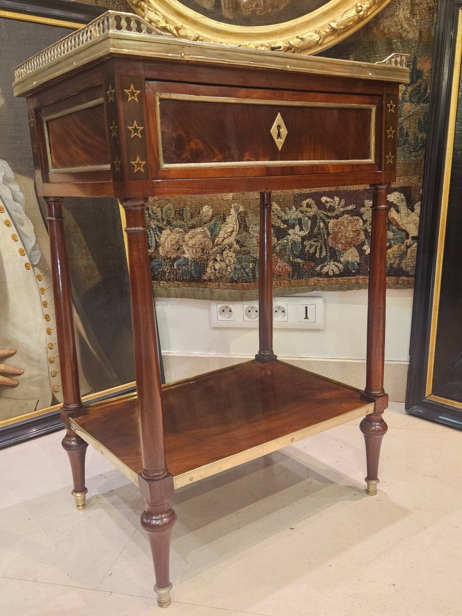Mahogany Writing Table From The Consulate Period, 18th Century-photo-4