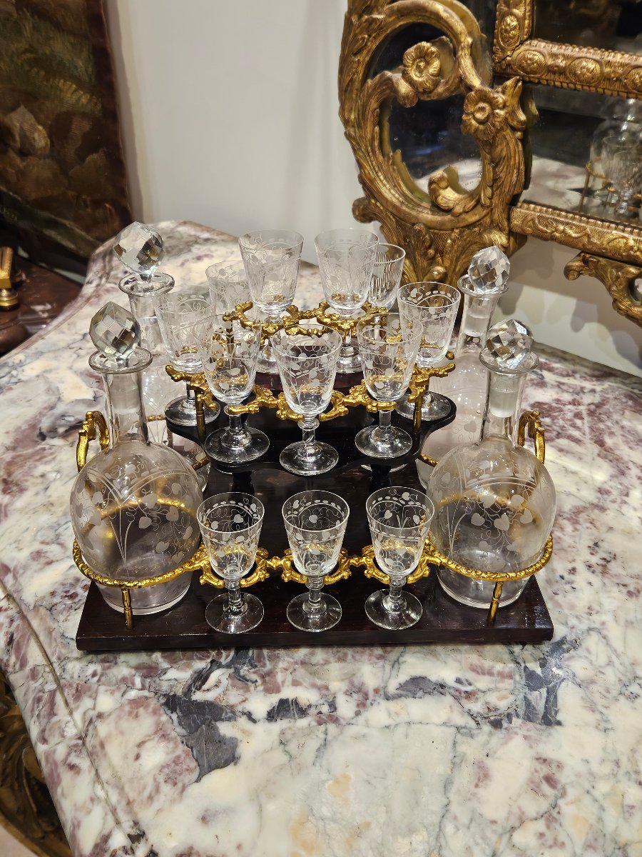 Cave À Liqueur Signée « Diehl À Paris » Époque Napoléon III XIXe-photo-5