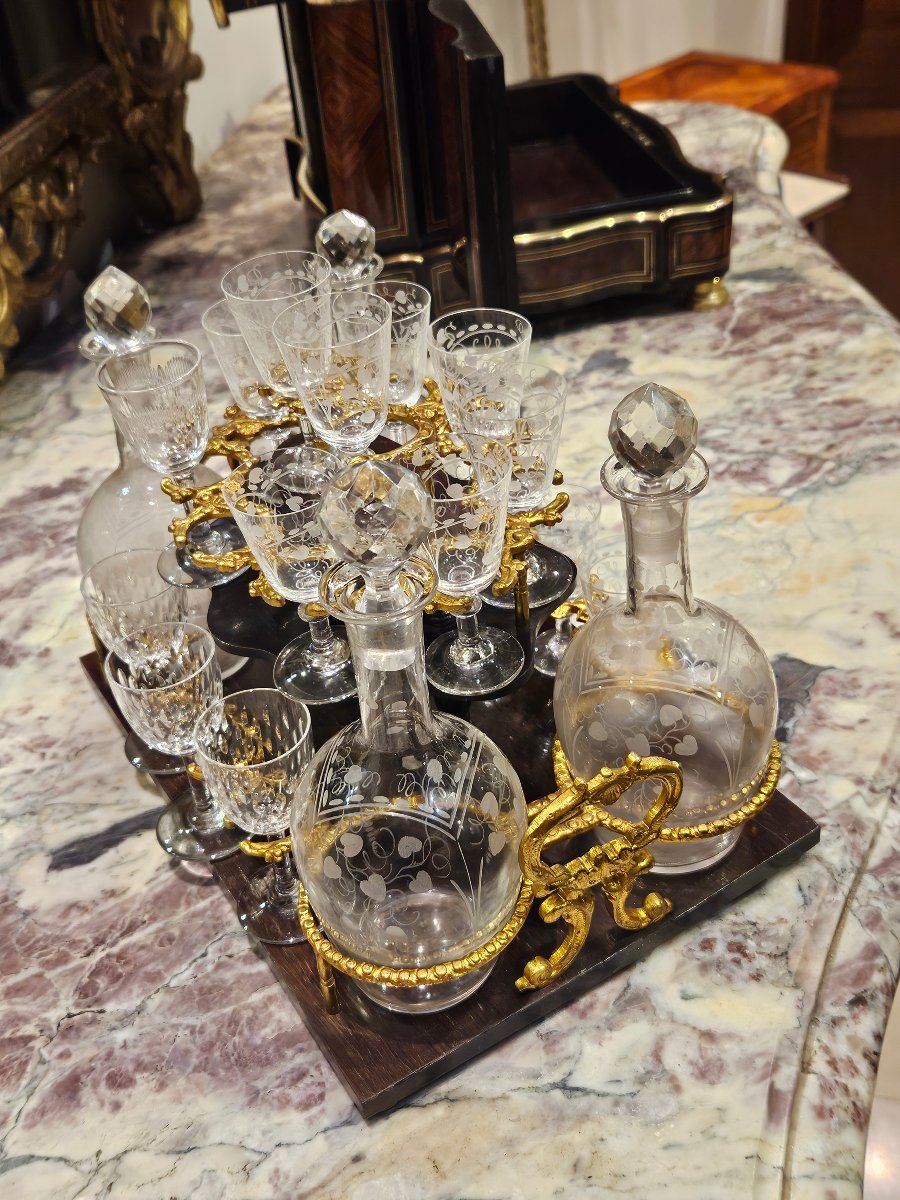 Cave À Liqueur Signée « Diehl À Paris » Époque Napoléon III XIXe-photo-6