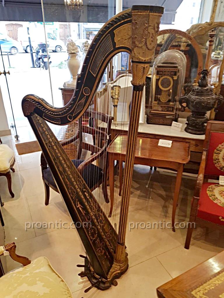 Harpe Epoque Louis XVI  Signée Renault  -photo-3