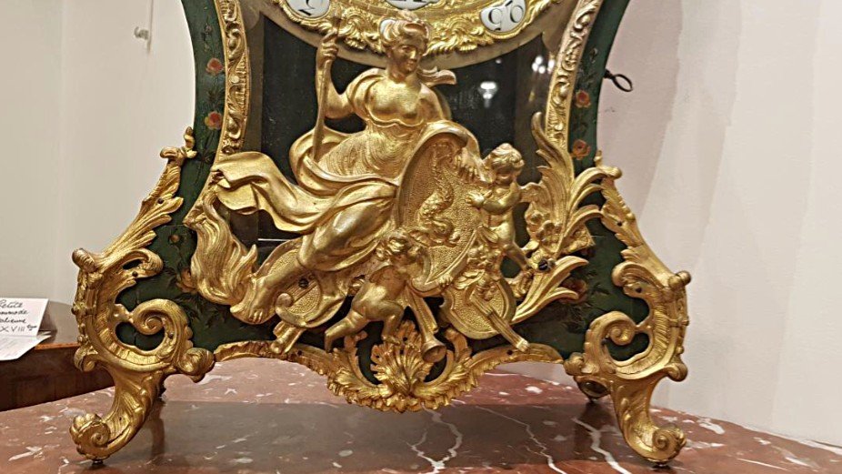 Important Cartel d'Applique En Vernis Martin Epoque Louis XV-photo-2