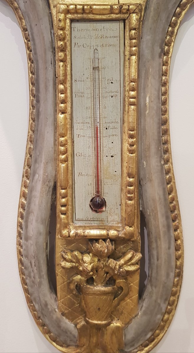 Baromètre Thermomètre Epoque Louis XVI  XVIII ème-photo-1