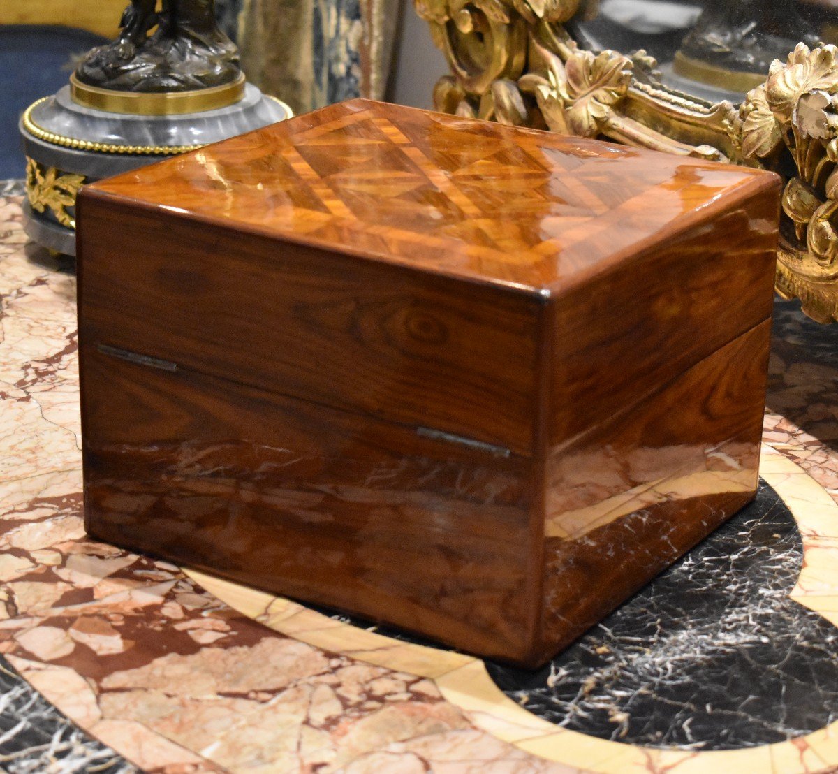 Coffret à Senteurs En Marqueterie Epoque Louis XV XVIII ème-photo-1