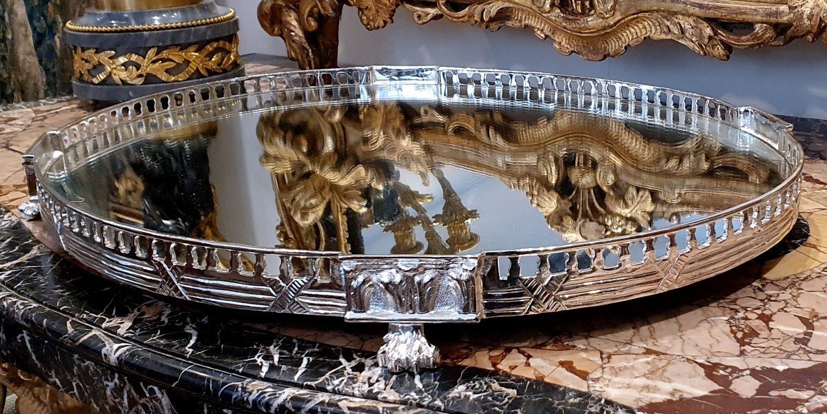 Surtout De Table En Bronze Argenté De Style Louis XVI XIX ème