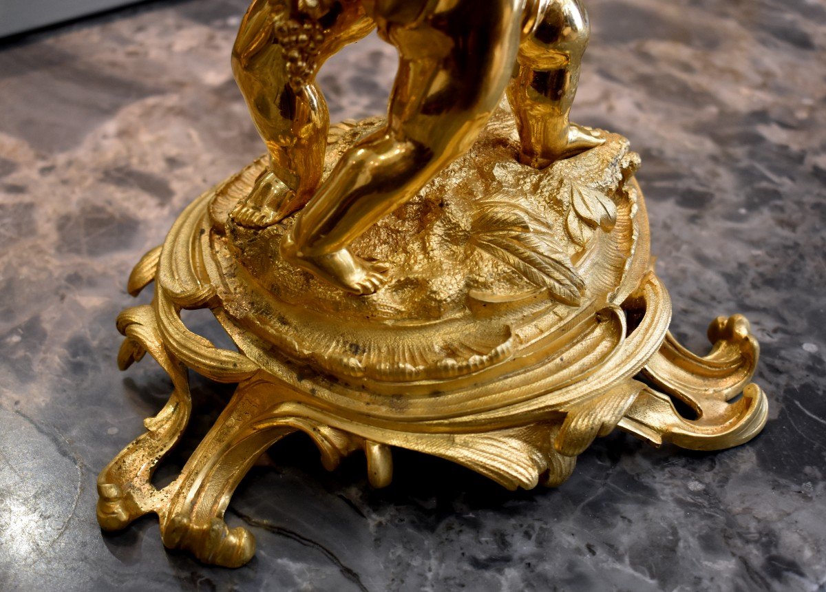 Pair Of Large Porphyry And Gilt Bronze Basins Napoleon III Period XIX-photo-3