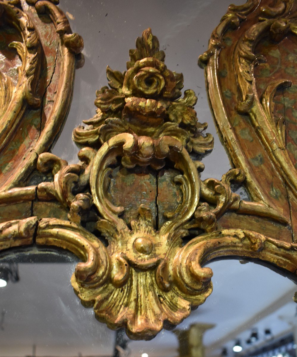 Pair Of Important Woodwork Mirrors Venice Italy XVIII-photo-2
