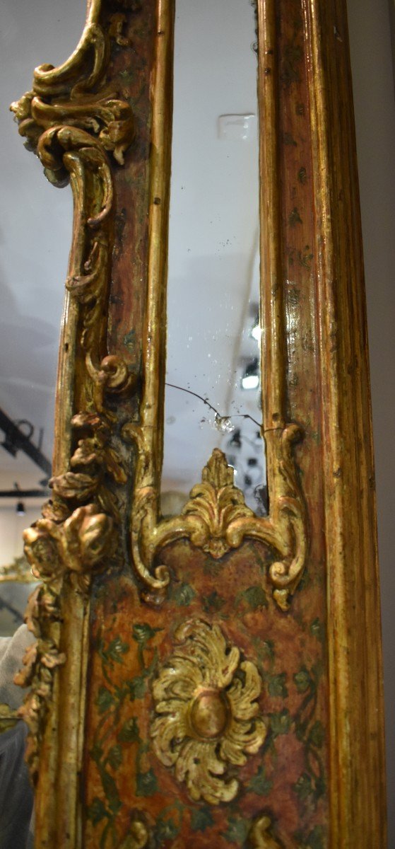 Pair Of Important Woodwork Mirrors Venice Italy XVIII-photo-5