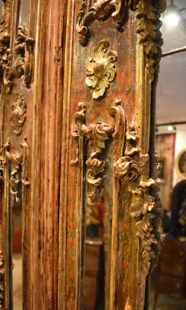 Pair Of Important Woodwork Mirrors Venice Italy XVIII-photo-6