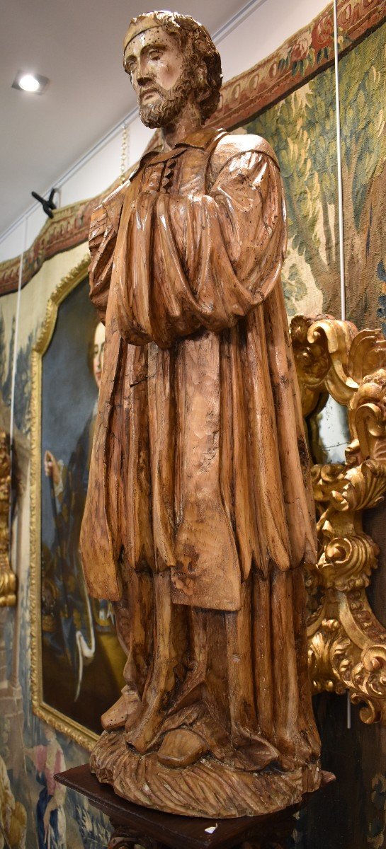 "saint Raymond Nonnat" In Carved Linden XVII-photo-2