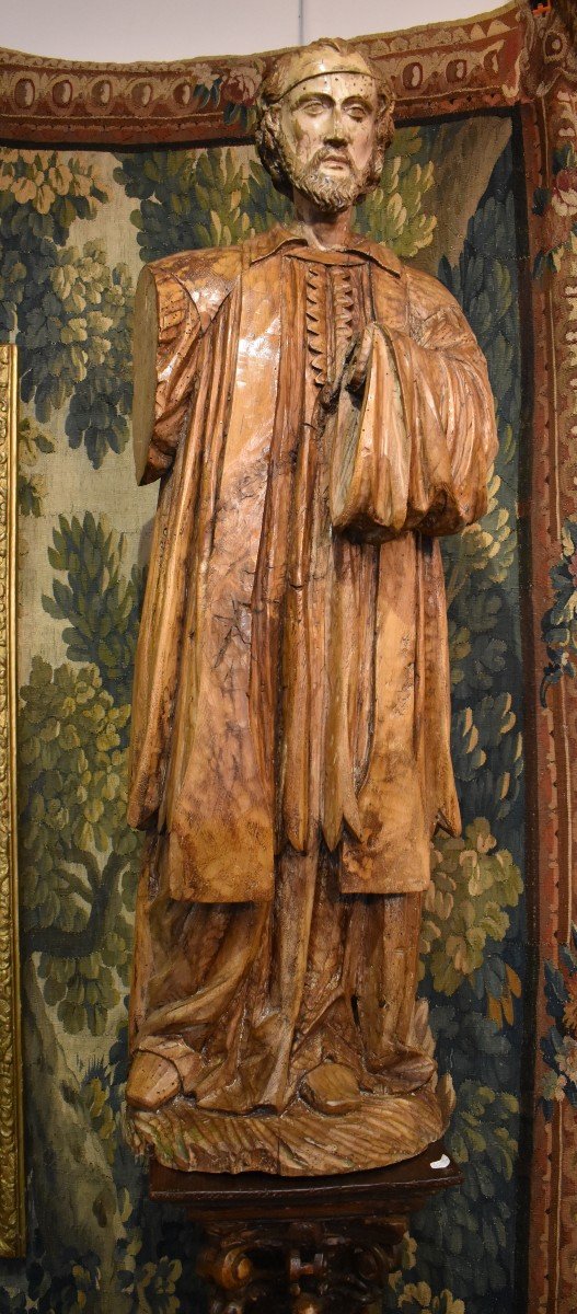 "saint Raymond Nonnat" In Carved Linden XVII-photo-3