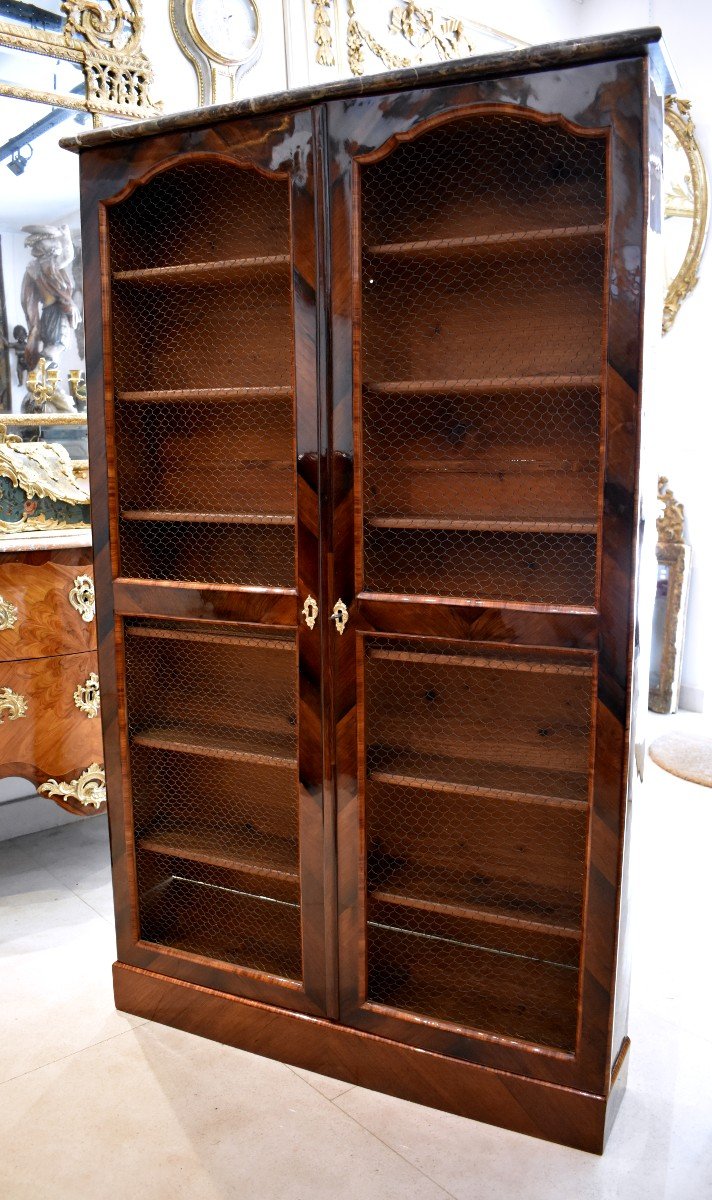 Library In Marquetry Louis XV Period XVIII-photo-2