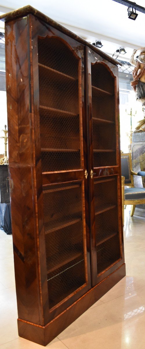 Library In Marquetry Louis XV Period XVIII-photo-3