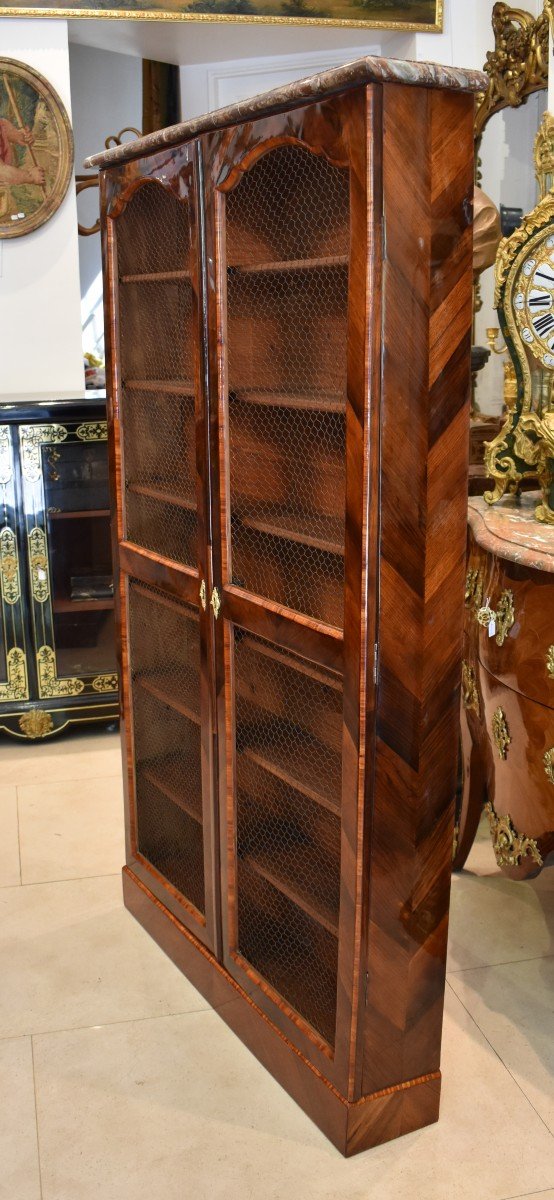 Library In Marquetry Louis XV Period XVIII-photo-4