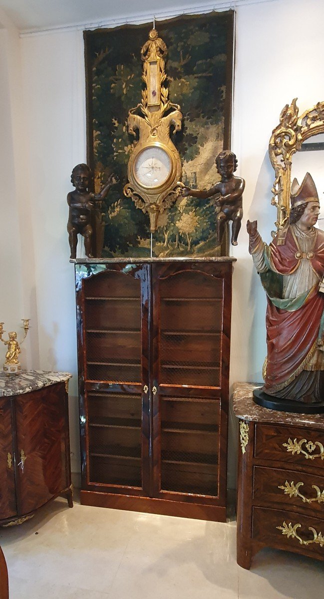 Library In Marquetry Louis XV Period XVIII-photo-7