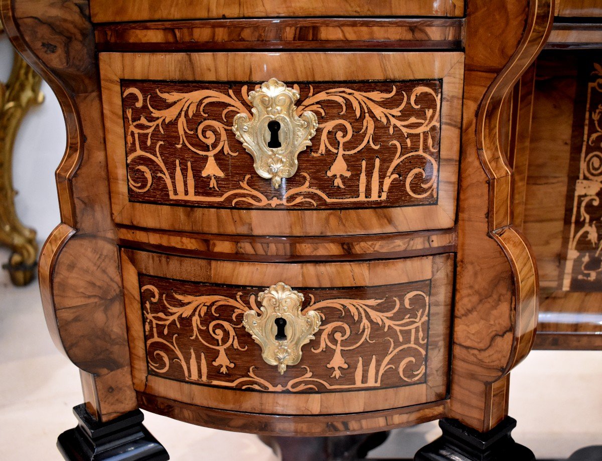 Mazarin Desk In Marquetry Louis XIV XVII Period-photo-7