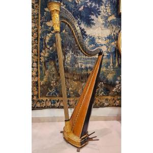 Harp Signed "naderman In Paris" Around 1800 Empire Period 19th